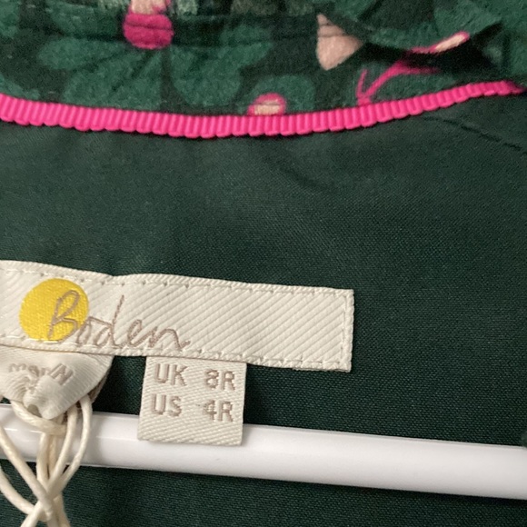 NWT Beautiful Boden Chatsworth Green Bloom Floral Cecilia Midi Dress. Size 4 - Picture 10 of 11